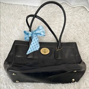 Coach Tote Bag with Blue Accent Bow